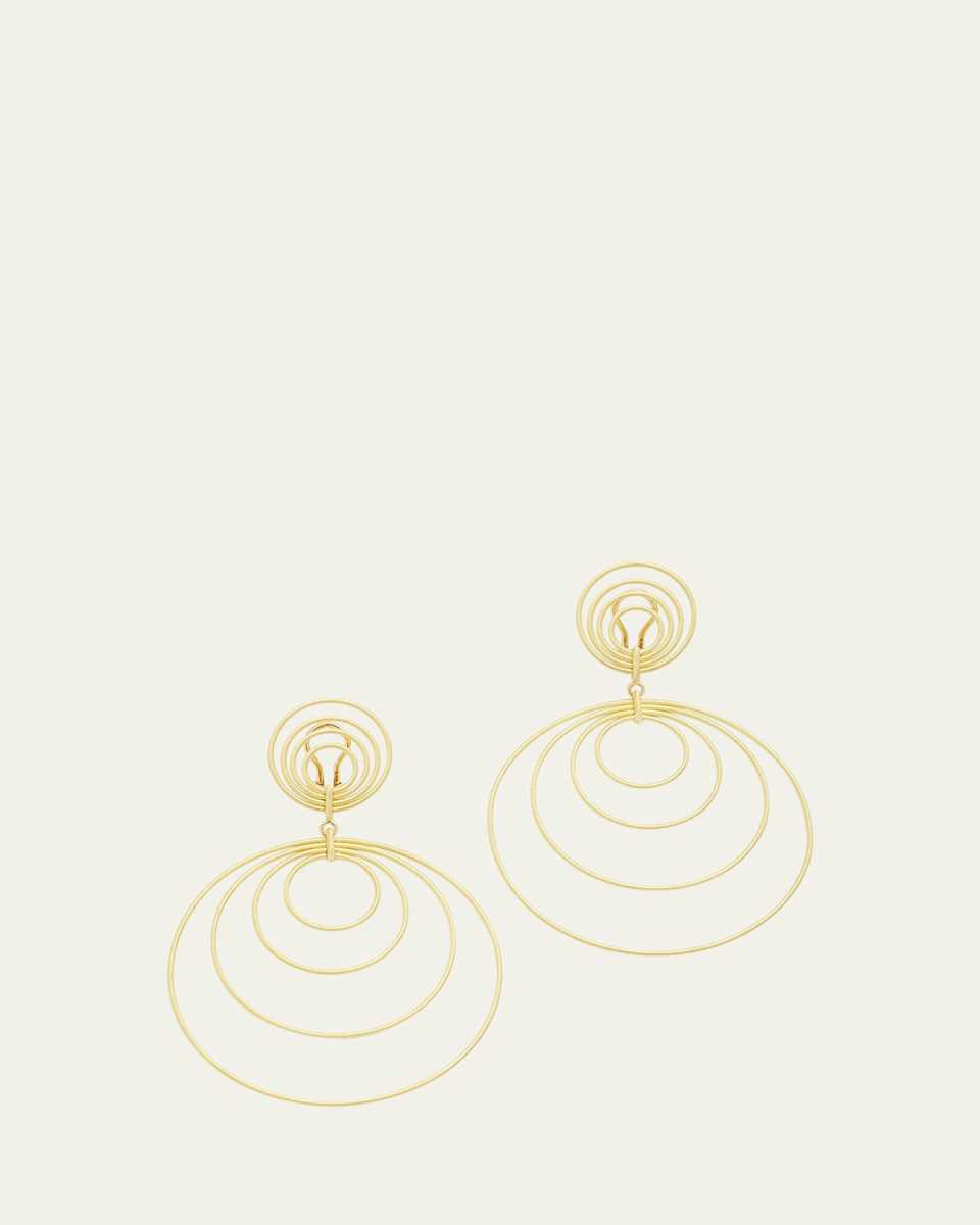 Waikiki 18K Yellow Gold Circle Drop Earrings